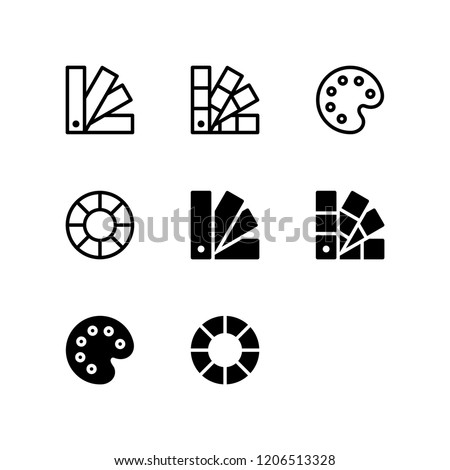 Color Palette Icon Logo Vector Symbol