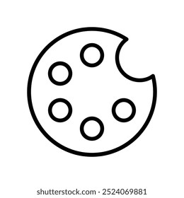 color palette icon. Outline style design isolated on white background