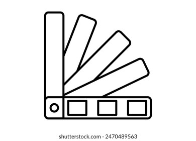 Color palette icon. icon related to edit tool. suitable for web site, app, user interfaces, printable etc. line icon style. simple vector design editable