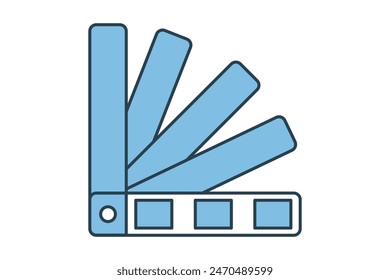 Color palette icon. icon related to edit tool. suitable for web site, app, user interfaces, printable etc. flat line icon style. simple vector design editable