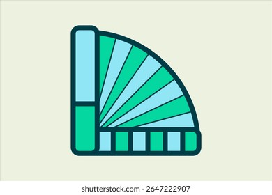 Color Palette icon. icon related to UI elements. suitable for web site, app, user interfaces,element, printable etc. flat line icon style. simple vector design editable