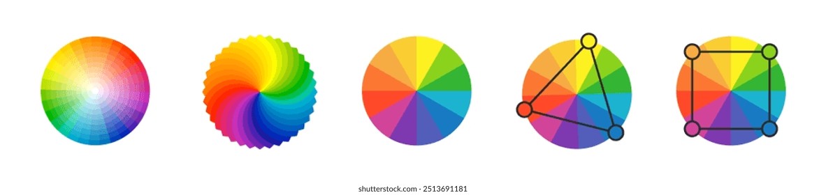 Color palette icon. 
Scheme combinations symbol.