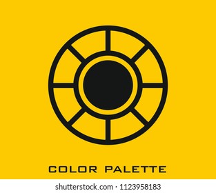 Color palette icon signs