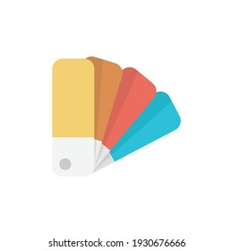 Color palette icon. Simple flat style for web, mobile, ui design. Book, multicolor, art, designer, drawing, chart concept. Vector illustration isolated on white background. EPS 10.
