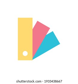 Color palette icon. Simple flat style for web, mobile, ui design. Book, multicolor, art, designer, drawing, chart concept. Vector illustration isolated on white background. EPS 10.
