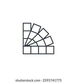 Color palette icon symbol vector sign isolated on white background illustration for graphic and web design
