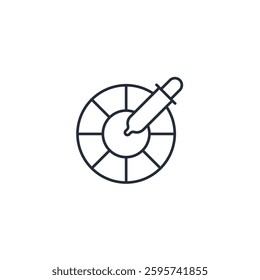 Color palette icon symbol vector sign isolated on white background illustration for graphic and web design