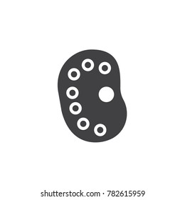 Color palette icon vector, filled flat sign, solid pictogram isolated on white. Symbol, logo illustration.