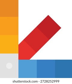 Imagen de Vector de icono de paleta de colores. Adecuado para App móviles, App de Web y medios impresos.