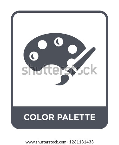 color palette icon vector on white background, color palette trendy filled icons from Creative process collection, color palette simple element illustration