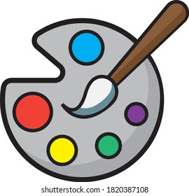 Color Palette icon vector, simple design