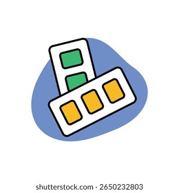 Color Palette Icon vector stock illustration