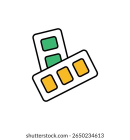Color Palette Icon vector stock illustration