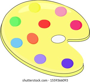Color palette, illustration, vector on white background.