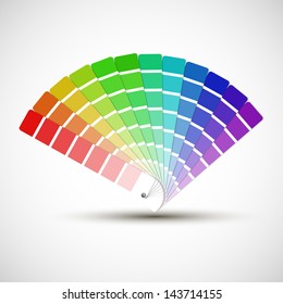 Color Palette Isolated On White Background, Color Vector Samples