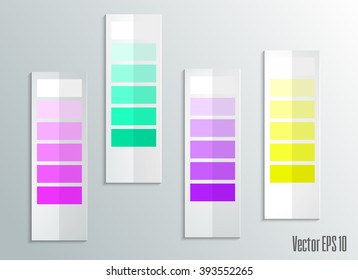 Color palette isolated on white background, color vector samples