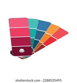 Color palette isometric icon 3d vector illustration