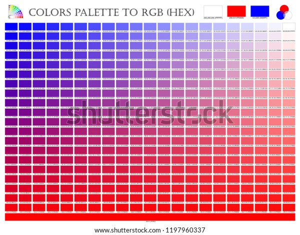 Shades Of Color Blue Chart
