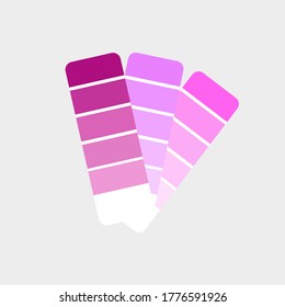 Color palette on grey background. Vector illustration.