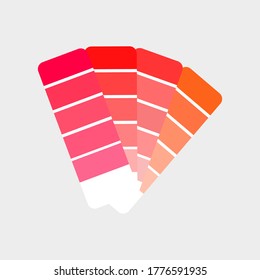Color palette on grey background. Vector illustration.