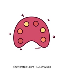 Color Palette Paint icon design vector