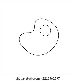 Color palette or paint palette icon vector design. Flat design.