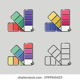 Color palette for painters to choose the paint they use.