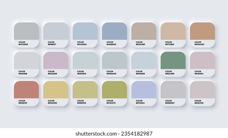 Color Palette, Procreate Color Swatches in RGB, HEX Colors, Paint Color Palette, Pastel Colour in HEX Codes Catalog, Pastel Color Tones Pantone