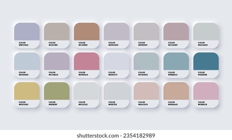 Color Palette, Procreate Color Swatches in RGB, HEX Colors, Paint Color Palette, Pastel Colour in HEX Codes Catalog, Pastel Color Tones Pantone