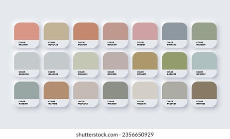 Color Palette, Procreate Color Swatches in RGB, HEX Colors, Paint Color Palette, Pastel Colour in HEX Codes Catalog, Pastel Color Tones Pantone