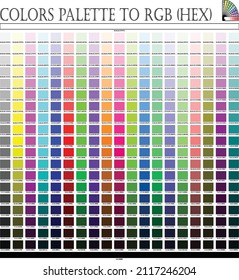 color palette with RGB mode, for easy determination of design output colors