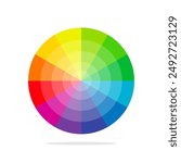 Color palette. RGB color wheel. Color wheel. Color spectrum. 