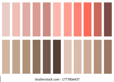 The color palette of roses. Texture with a gradient. Vector pattern of pink background.