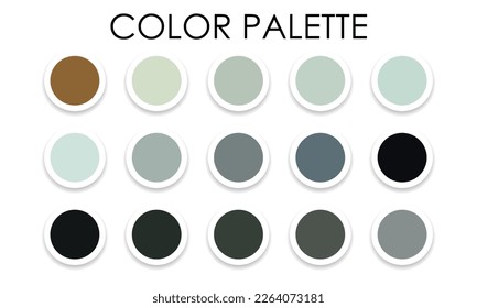 Color palette. Samples of color combinations for design. Vector illustration