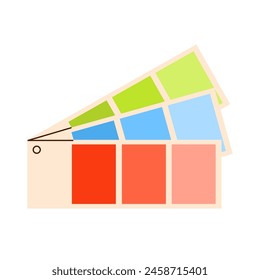 Color palette samples. Color palette guide. Vector illustration in cartoon style. Isolated on white background.
