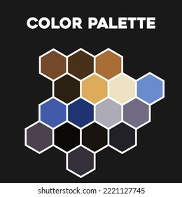 Muestras de paleta de colores. Ilustración del vector