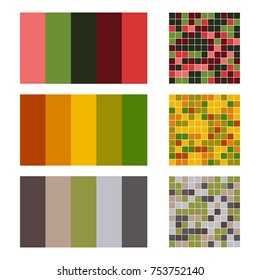  color palette set background. Harmony color combos spectrum