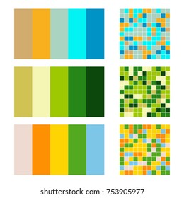  color palette set background. Harmony color combos spectrum