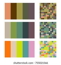  color palette set background. Harmony color combos spectrum