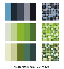  color palette set background. Harmony color combos spectrum
