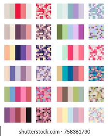  Color Palette Set Background. Harmony Color Combos Spectrum