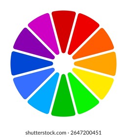 Color palette set, colors gradation chart diagrams, rainbow multicolored round element, color wheel spectrum - stock vector