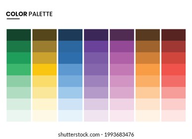 Color Palette Shade Card Color Theory Stock Vector (Royalty Free ...