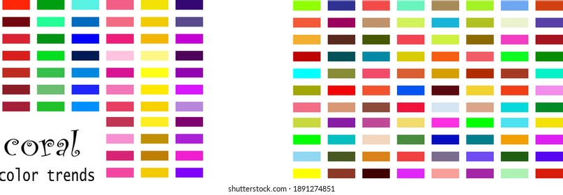 Color palette. Color shade chart. Vector illustration