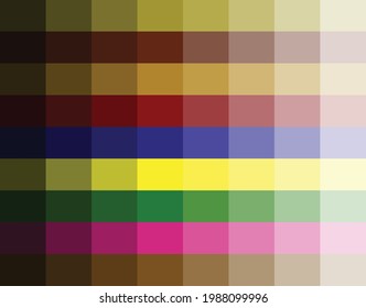 Paleta de colores. Gráfico de sombreado de color. Ilustración del vector