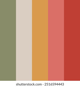 A color palette with strokes of warm, vibrant colors