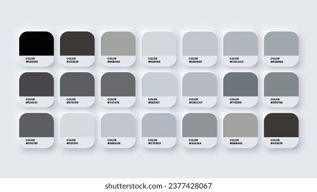 Color Palette, Color Swatches in RGB, HEX Colors, Pastel Colour in HEX Codes Catalog. Paint Colours Palette, Neutral Tones