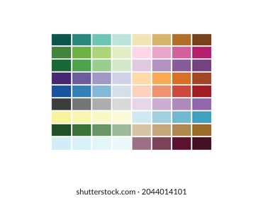 Farbpalette. Tischtöne. Farbharmonie. Trendfarben. Vektorgrafik