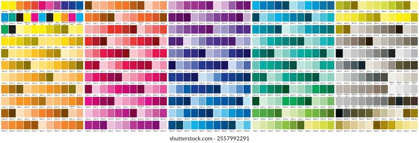 Color Palette. Color Template Chart for your design. Print Test Page. Color Numbers or Names. RGB, CMYK, Pantone. Vector color palette