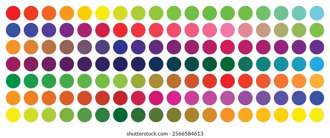 Color Palette. Color Template Chart for your design. Collection palette of color swatches for web design. Set of colorful trendy color palettes flat template.